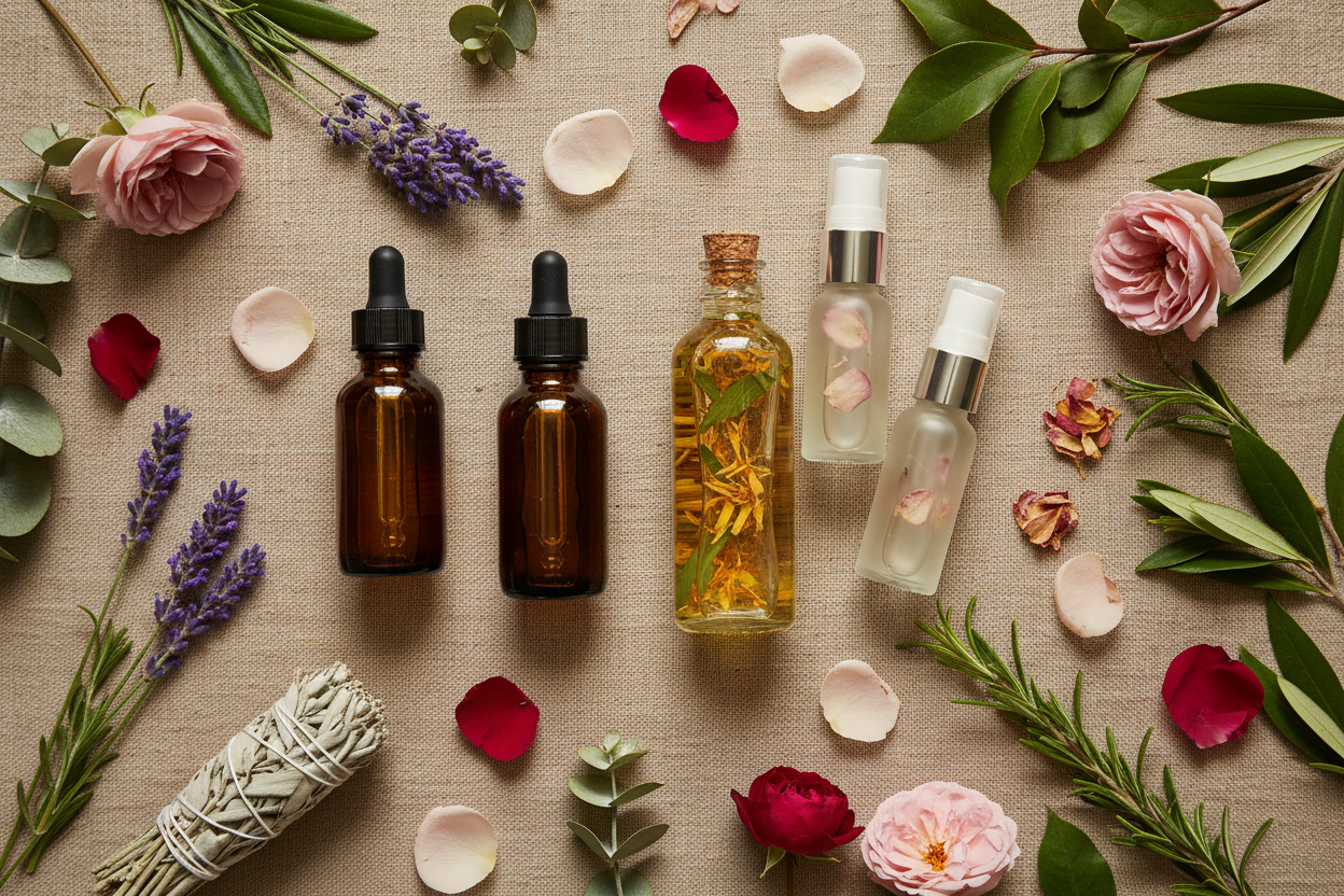 Essential Oils, Carrier Oils and Hydrosols