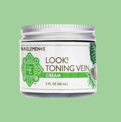 Four Elements Organic Herbals Look! Toning Vein Cream - 2 oz