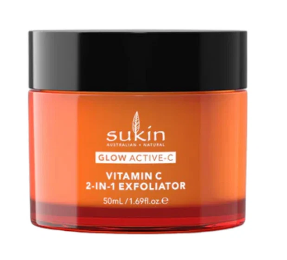 Sukin Glow Active C Vitamin C 2in1 Exfoliator 1.69oz
