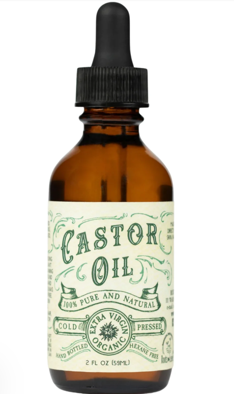 Roots & Leaves Organic Cold Pressed Castor Oil Hexane Free 2oz