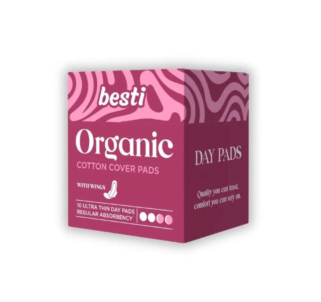 Besti Co. 100% Organic Cotton Day Pads (10 Count)
