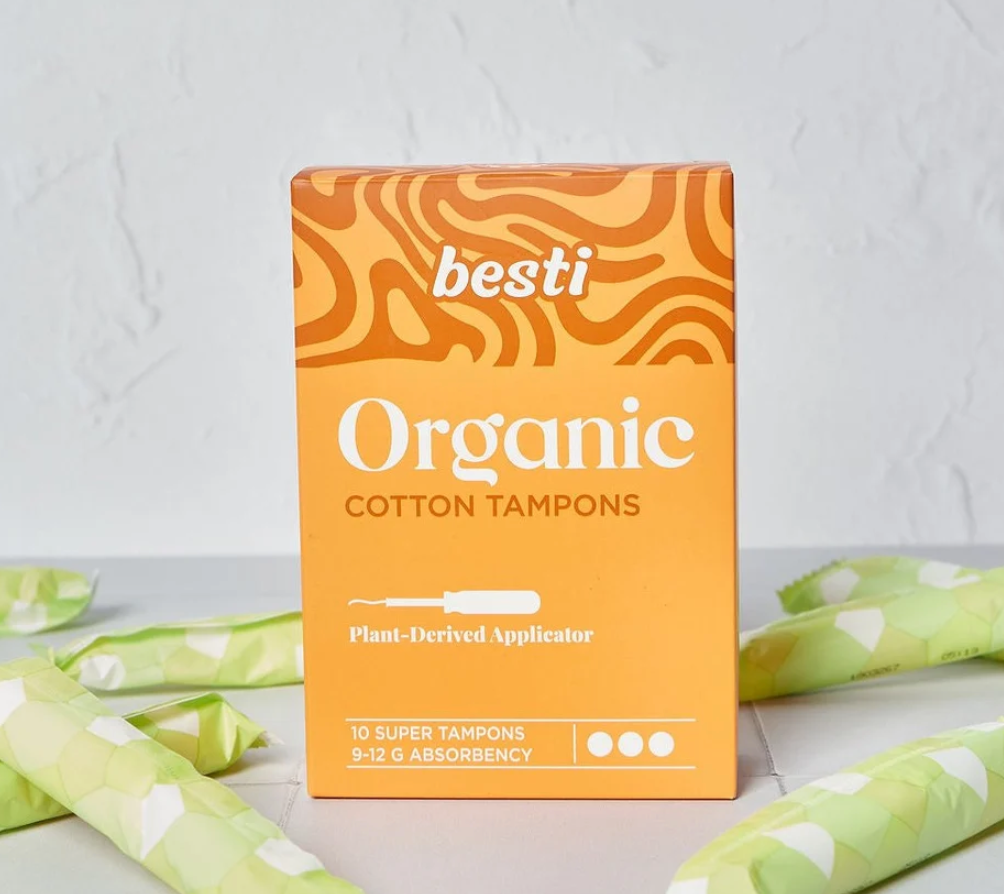 Besti Co. 100% Organic Cotton Super Tampons (10 Count)