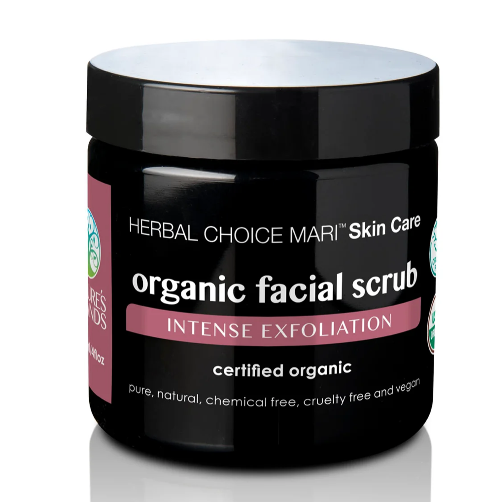 Nature's Brands Herbal Choice Mari Organic Facial Scrub, Intense Exfoliation 4oz