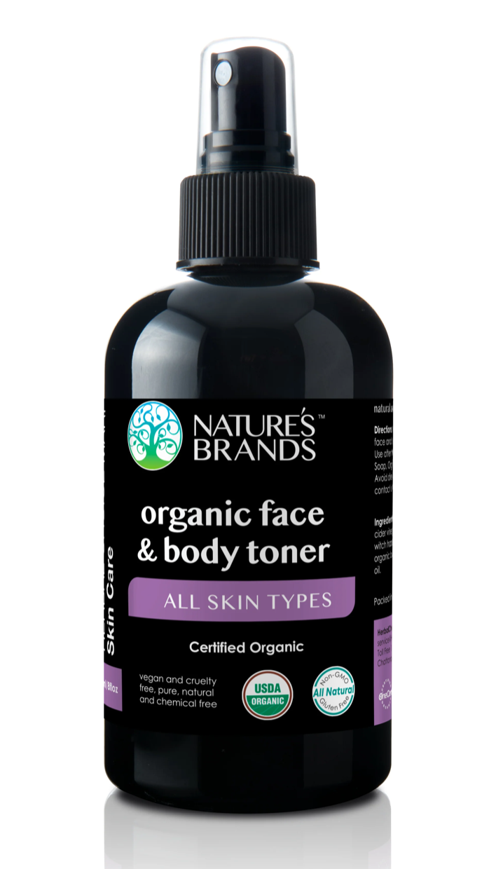 Nature's Brands Herbal Choice Mari Organic Face And Body Toner, All Skin Types 8 Fl Oz