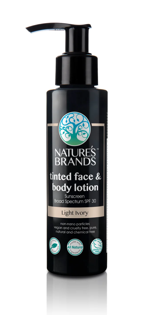 Nature's Brands Herbal Choice Mari Natural SPF 30 Tinted Face Lotion Light Ivory 4oz