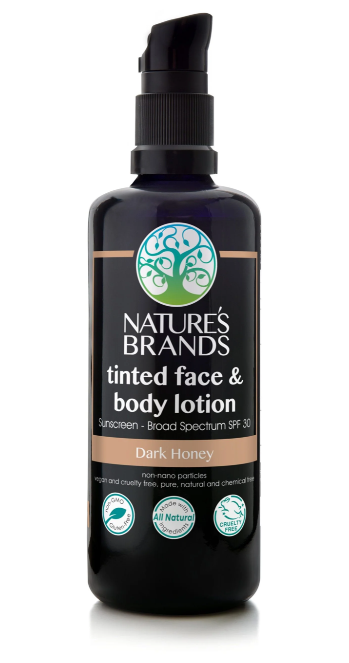 Nature's Brands Herbal Choice Mari Natural SPF 30 Tinted Face Lotion Dark Honey 3.4oz