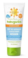 Babyganics Sheer Blend, SPF 50 Mineral Sunscreen Lotion, Fragrance Free, 3oz