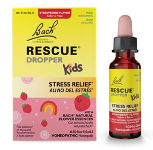 Bach, Rescue® Dropper Kids, Stress Relief Strawberry, 0.35 Fl Oz (10 Ml)