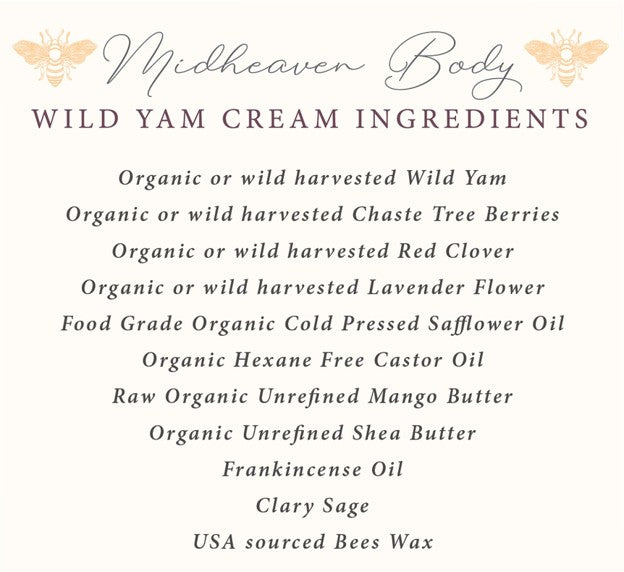 MidHeaven Body Organic Wild Yam Cream - Whipped Salve 4oz