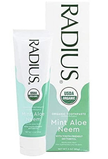 Radius USDA Organic Mint Aloe Neem Toothpaste