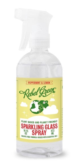 Rebel Green Sparkling Glass Peppermint & Lemon Spray 16oz