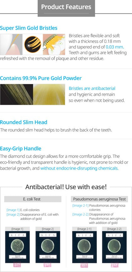 Atomy Toothbrush - Gold Powder Bristles